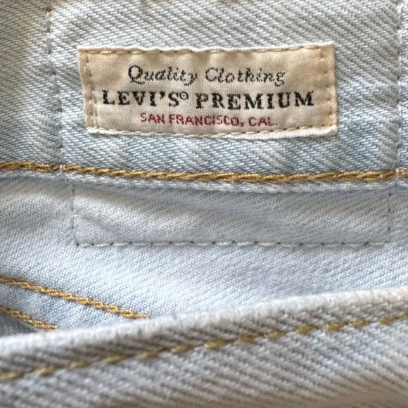 Levi's Women's Sky Blue Wide Leg Jeans - Picture 10 of 13